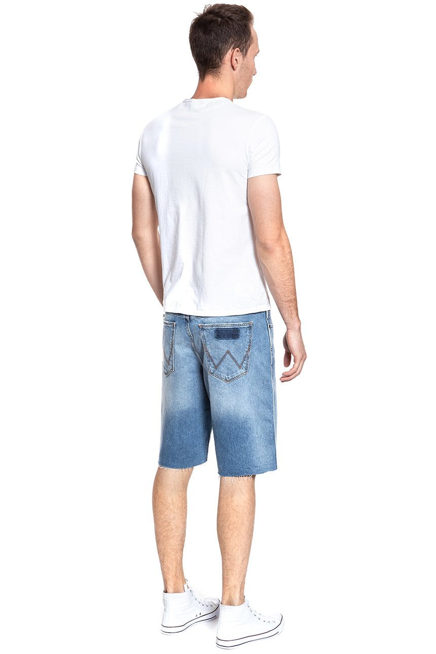 KRÓTKIE SPODENKI WRANGLER DENIM SHORT BLUE LAND W14CGW15W