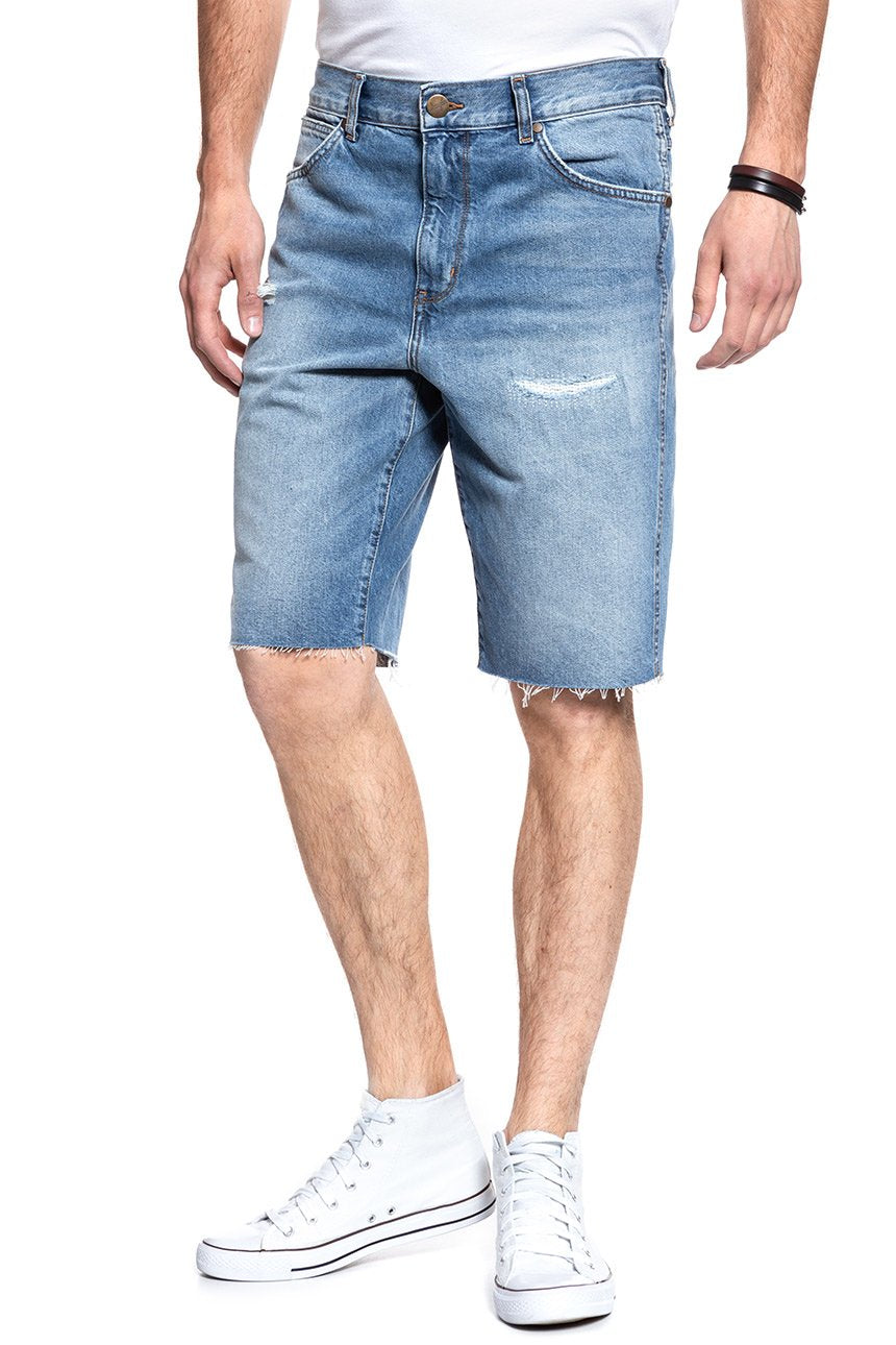 KRÓTKIE SPODENKI WRANGLER DENIM SHORT BLUE LAND W14CGW15W