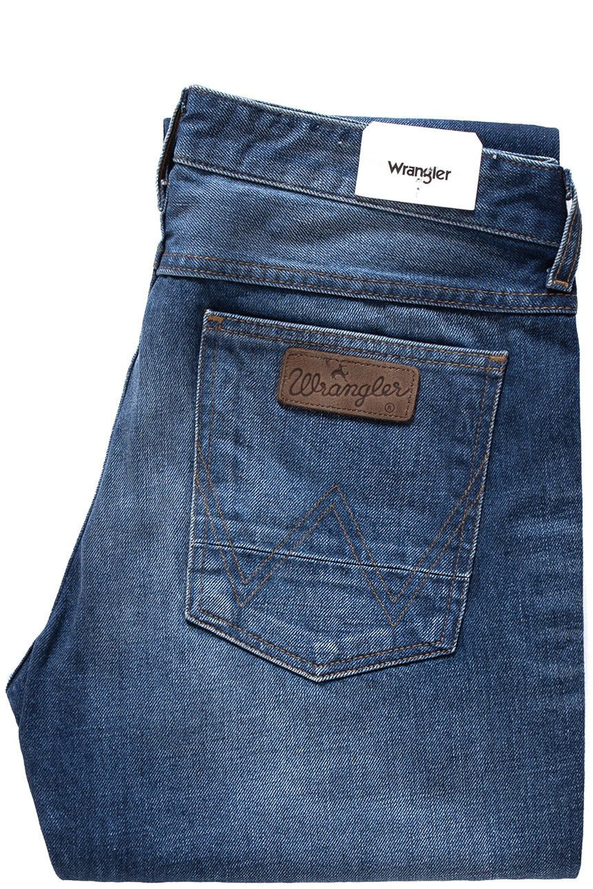 JEANSY MĘSKIE WRANGLER GREENSBORO BLUE COSMO W15QPC92E      $