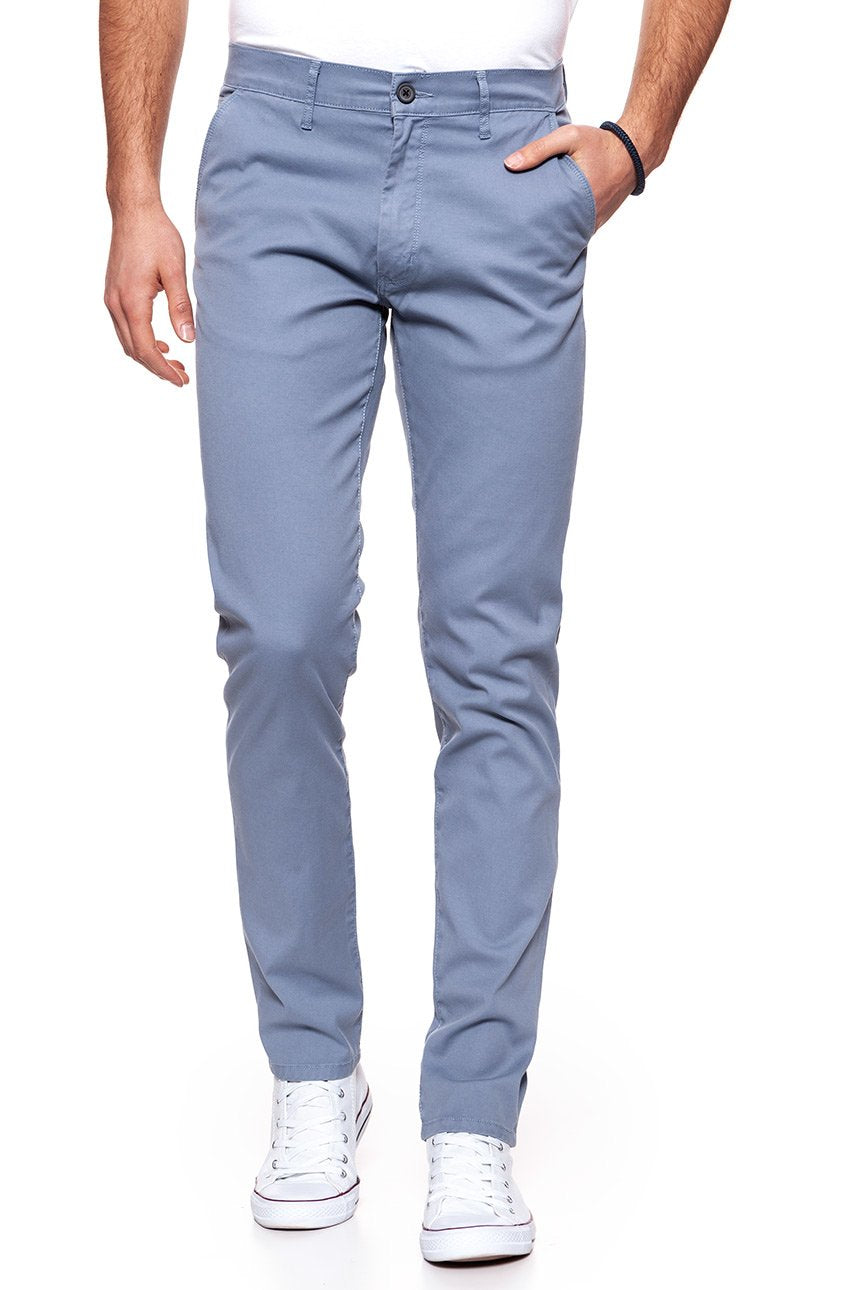 WRANGLER SPODNIE MĘSKIE CHINO FLINSTONE BLUE W16LHE13F