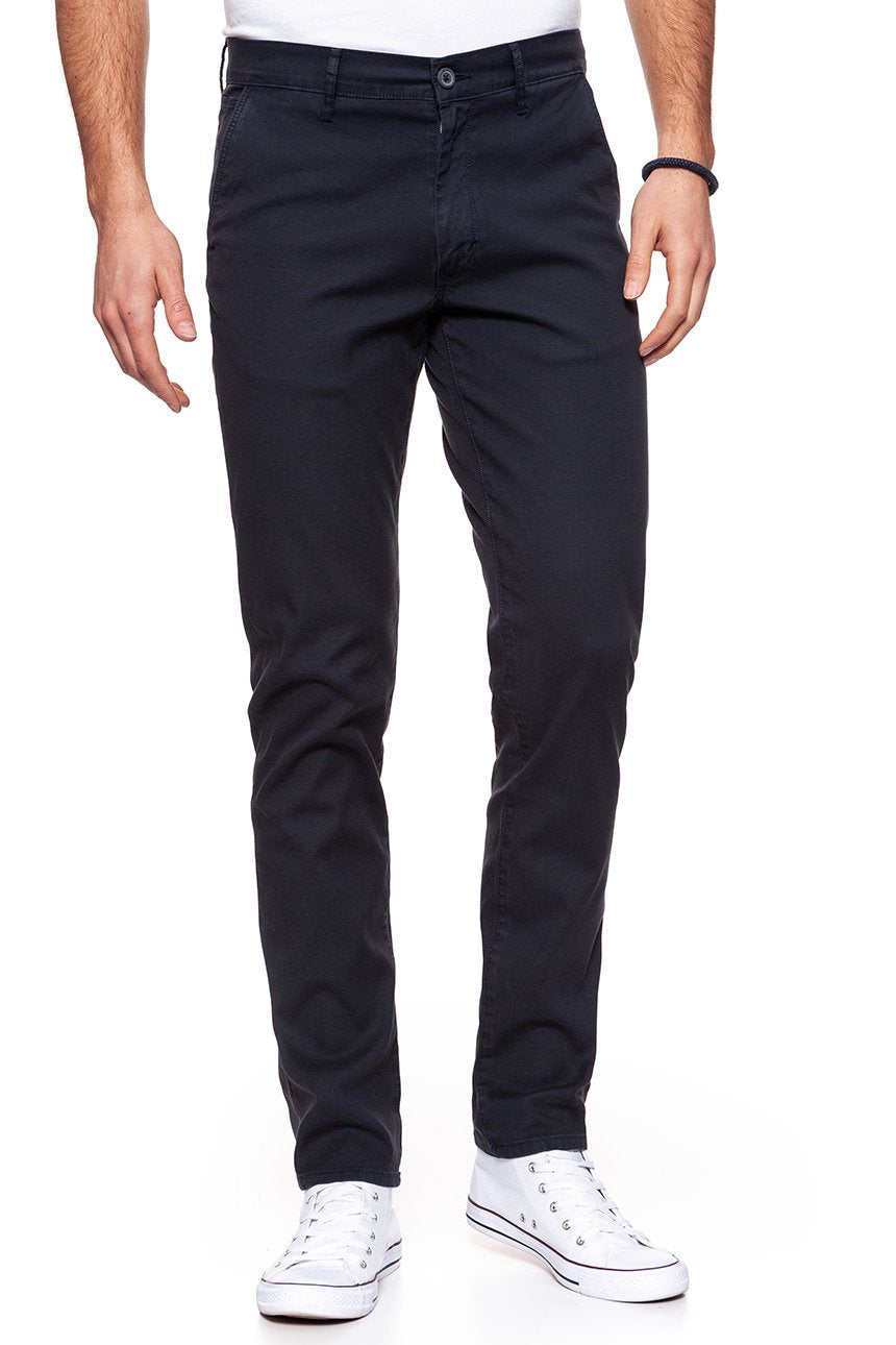 WRANGLER SPODNIE MĘSKIE CHINO NAVY WASHED W16LHE49I