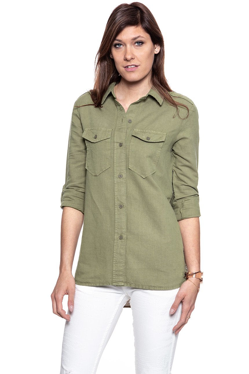 KOSZULA WRANGLER OVERDYE SHIRT ARMY GREEN W506RSCV7