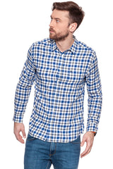 KOSZULA WRANGLER L/S 1PKT SHIRT KOSZULA WRANGLER BLUE W5760ML05