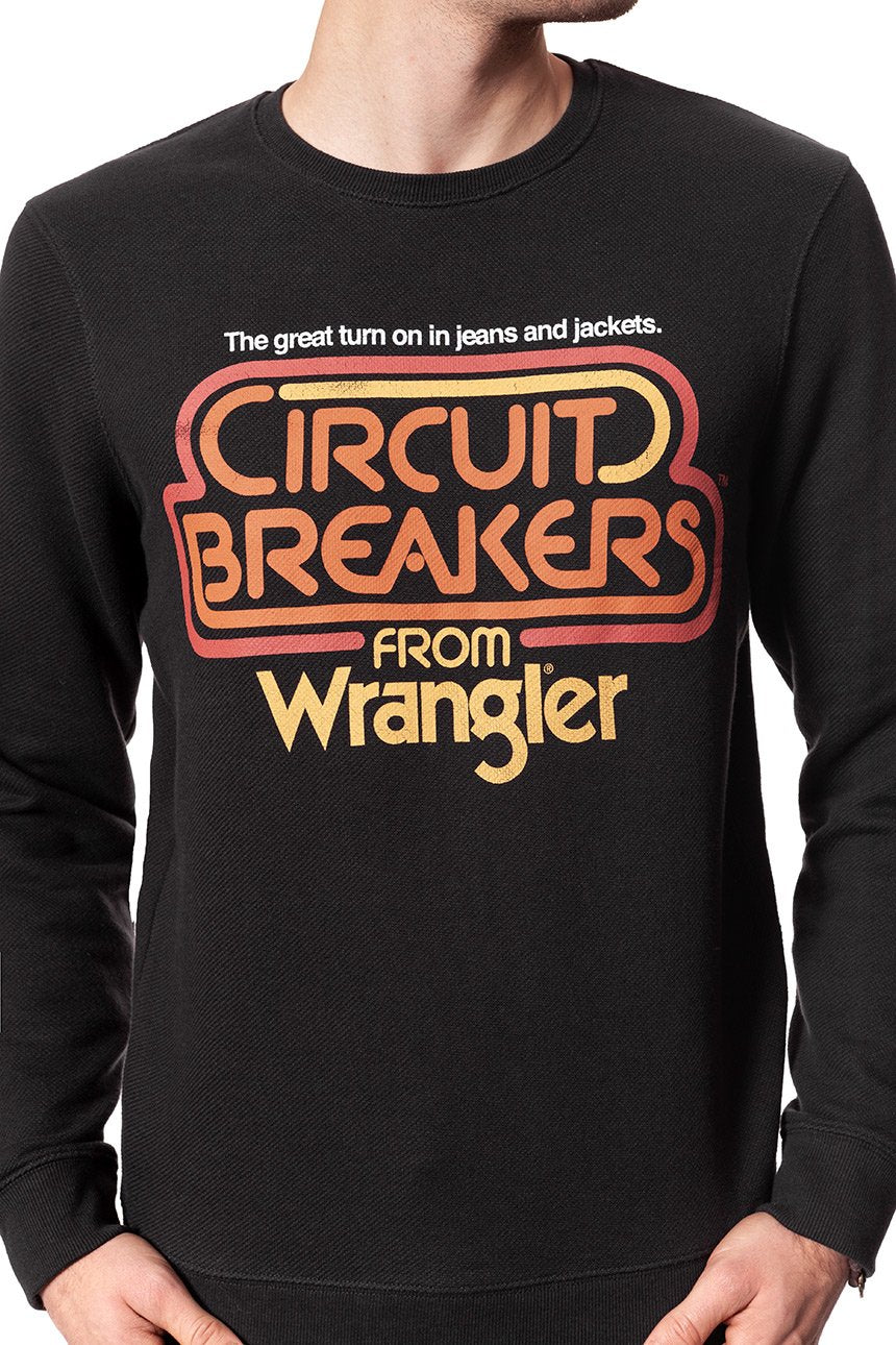 BLUZA WRANGLER MĘSKA CIRCUIT SWEAT FADED BLACK W6546I4V6