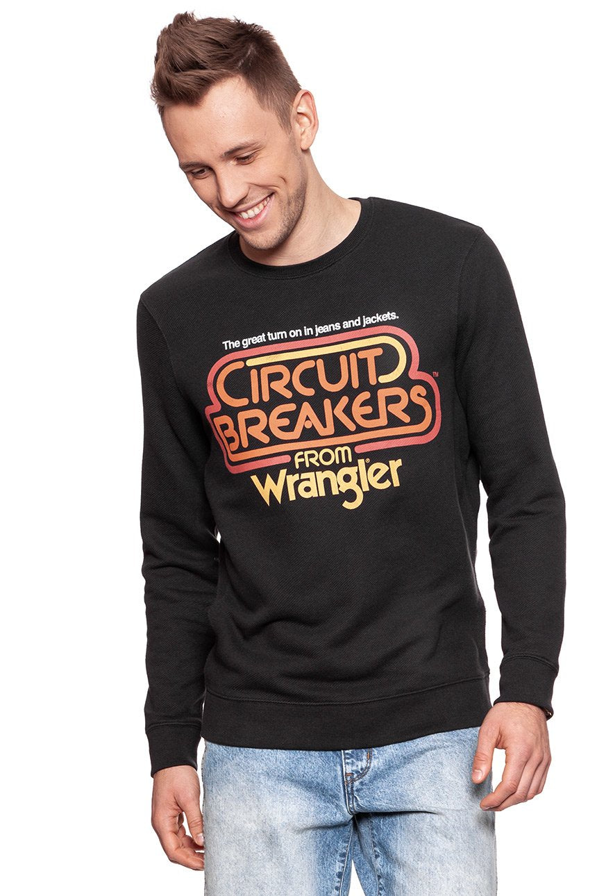 BLUZA WRANGLER MĘSKA CIRCUIT SWEAT FADED BLACK W6546I4V6