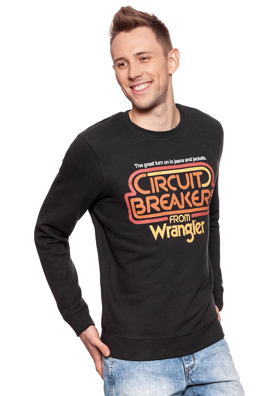 BLUZA WRANGLER MĘSKA CIRCUIT SWEAT FADED BLACK W6546I4V6