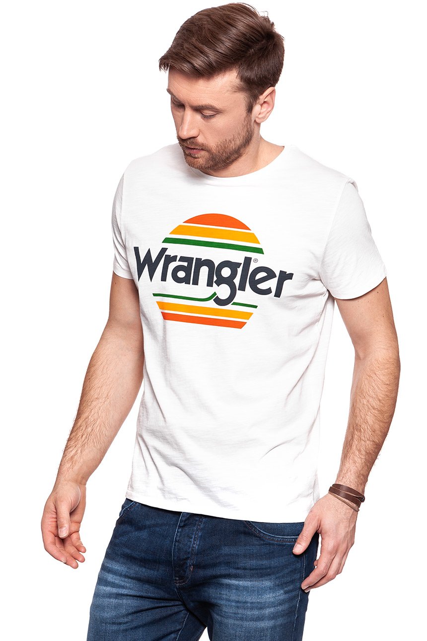 KOSZULKA WRANGLER FESTIVAL TEE VINTGE OFFWHITE W7B44DE1Y