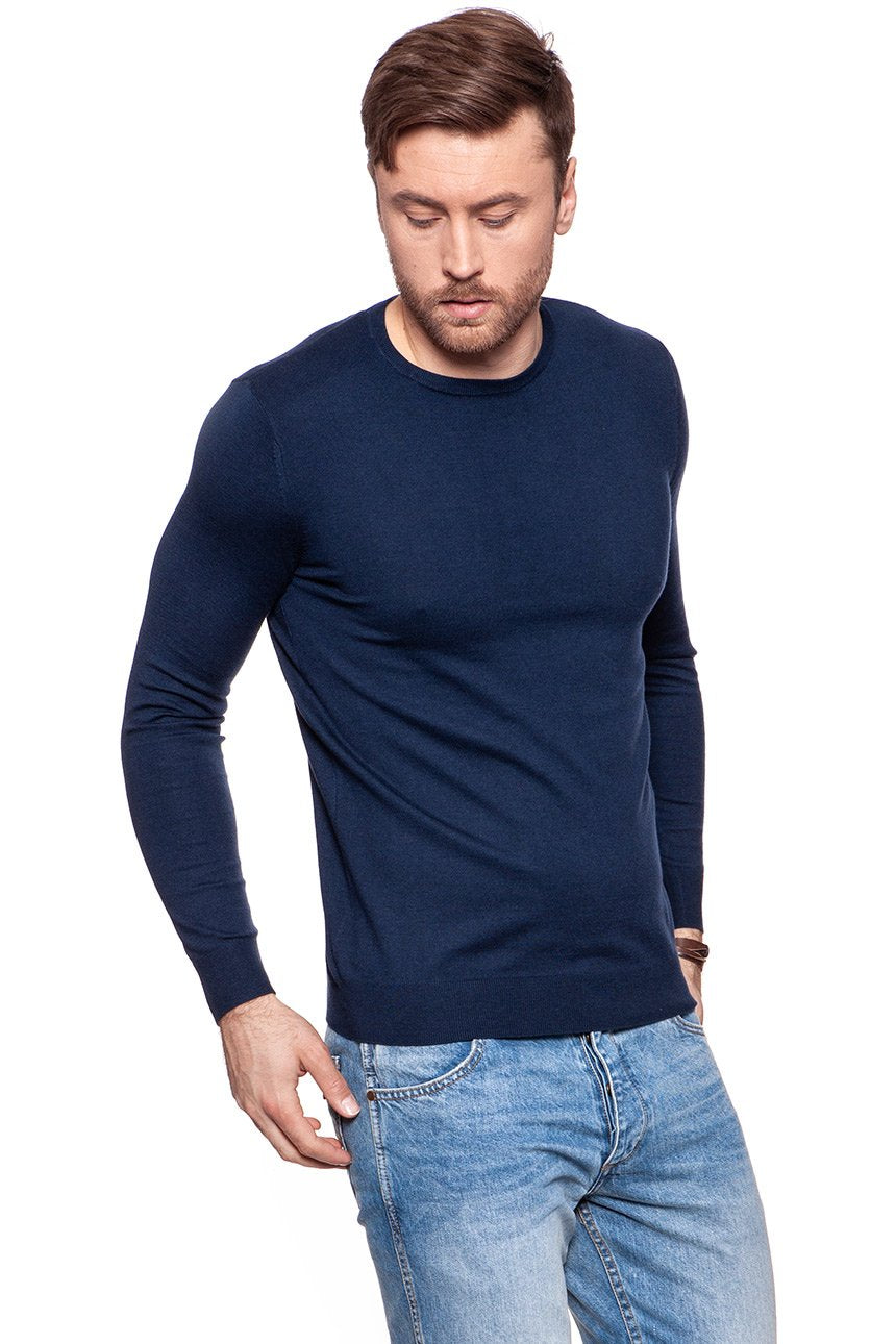 MĘSKI SWETER WRANGLER CREW NECK KNIT NAVY W8538Q835