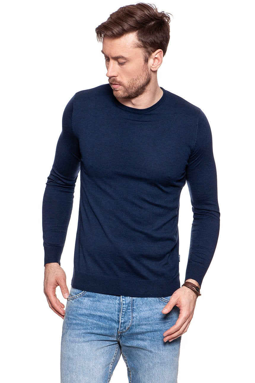 MĘSKI SWETER WRANGLER CREW NECK KNIT NAVY W8538Q835