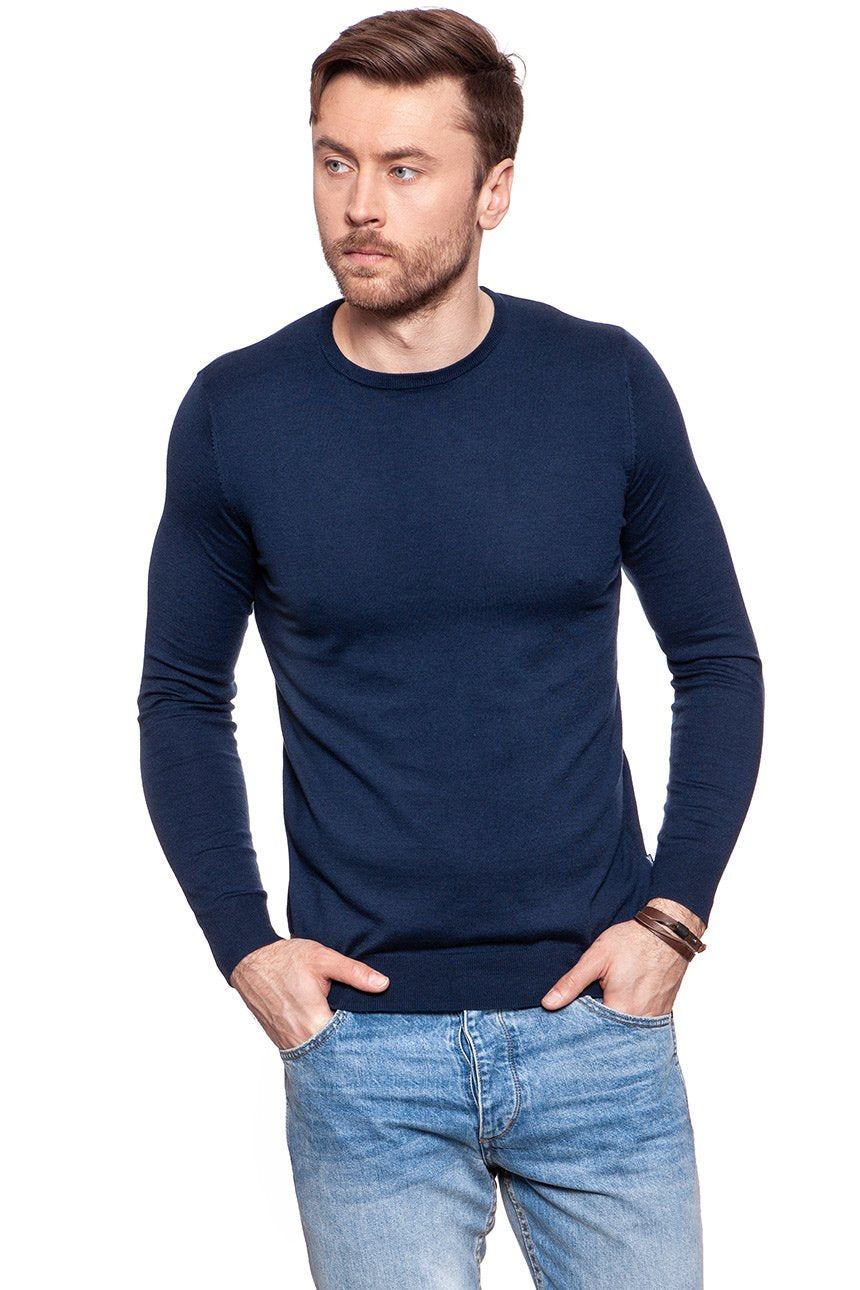 MĘSKI SWETER WRANGLER CREW NECK KNIT NAVY W8538Q835