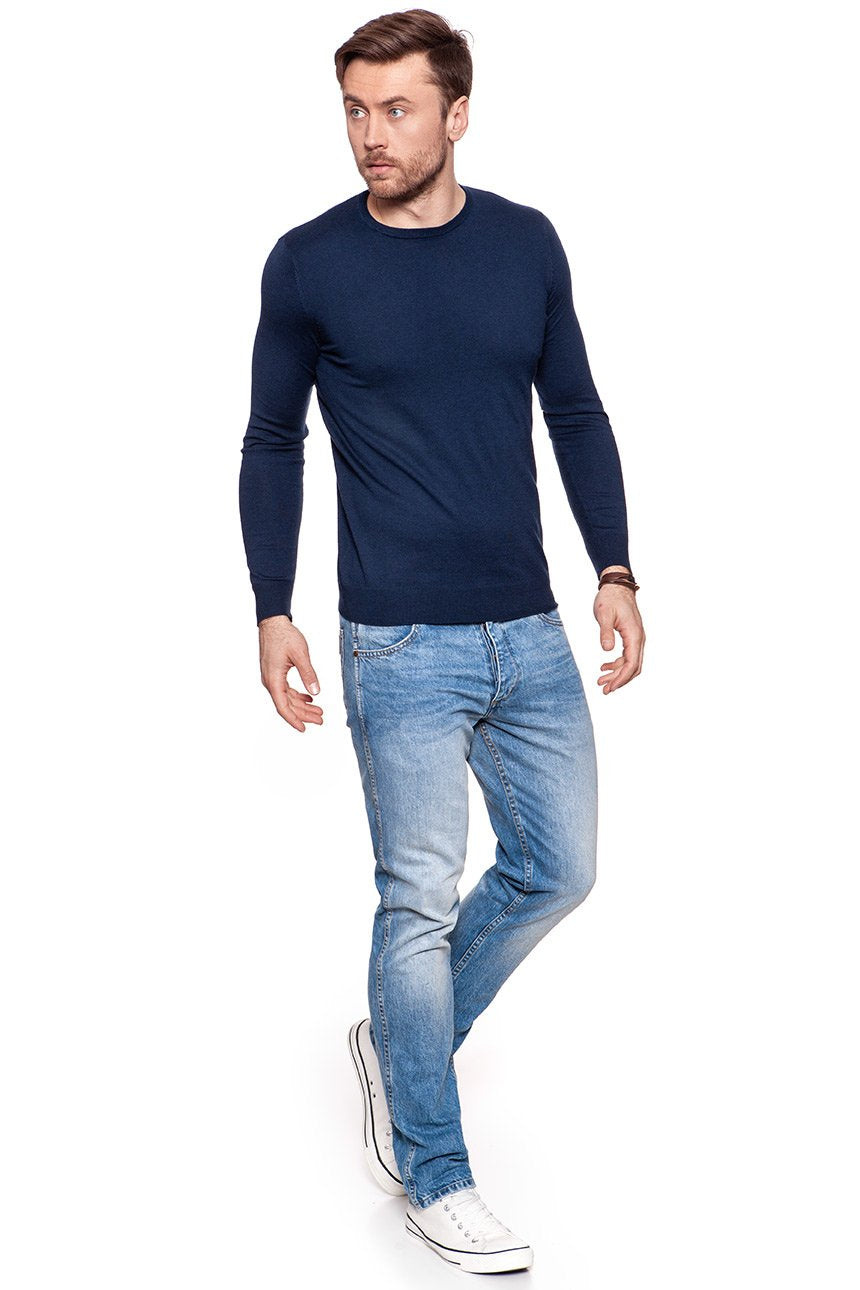 MĘSKI SWETER WRANGLER CREW NECK KNIT NAVY W8538Q835