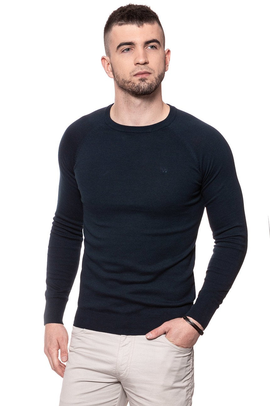 MĘSKI SWETER WRANGLER RAGLAN KNIT TOTAL ECLIPSE W8615PR46