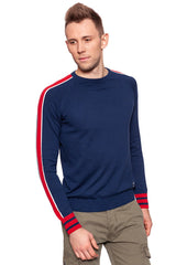 MĘSKI SWETER WRANGLER RAGLAN KNIT BLUE DEPTHS W8615PRJY