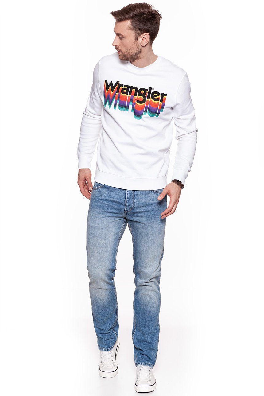 BLUZA WRANGLER MĘSKA CREW SWEAT WHITE W6559IH12