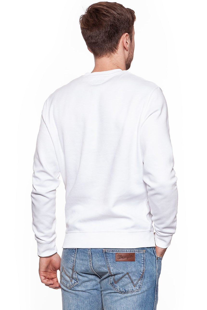 BLUZA WRANGLER MĘSKA CREW SWEAT WHITE W6559IH12