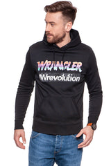 BLUZA WRANGLER MĘSKA HOODIE  BLACK W6560IH01