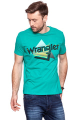 KOSZULKA WRANGLER LOGO TEE SPECTRA GREEN W7B62FQWB