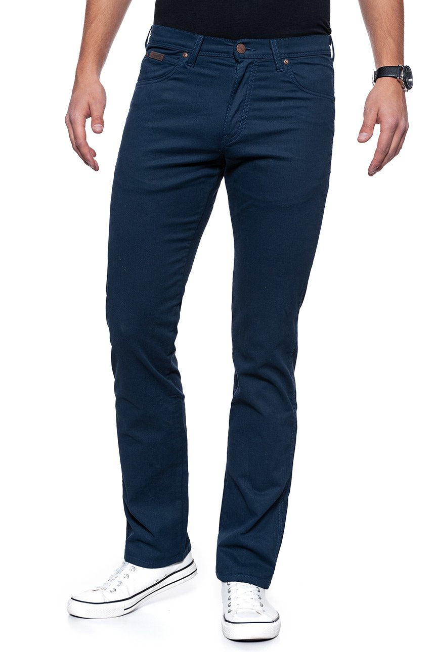 MĘSKIE SPODNIE MATERIAŁOWE WRANGLER ARIZONA STRETCH NAVY W12OGE114