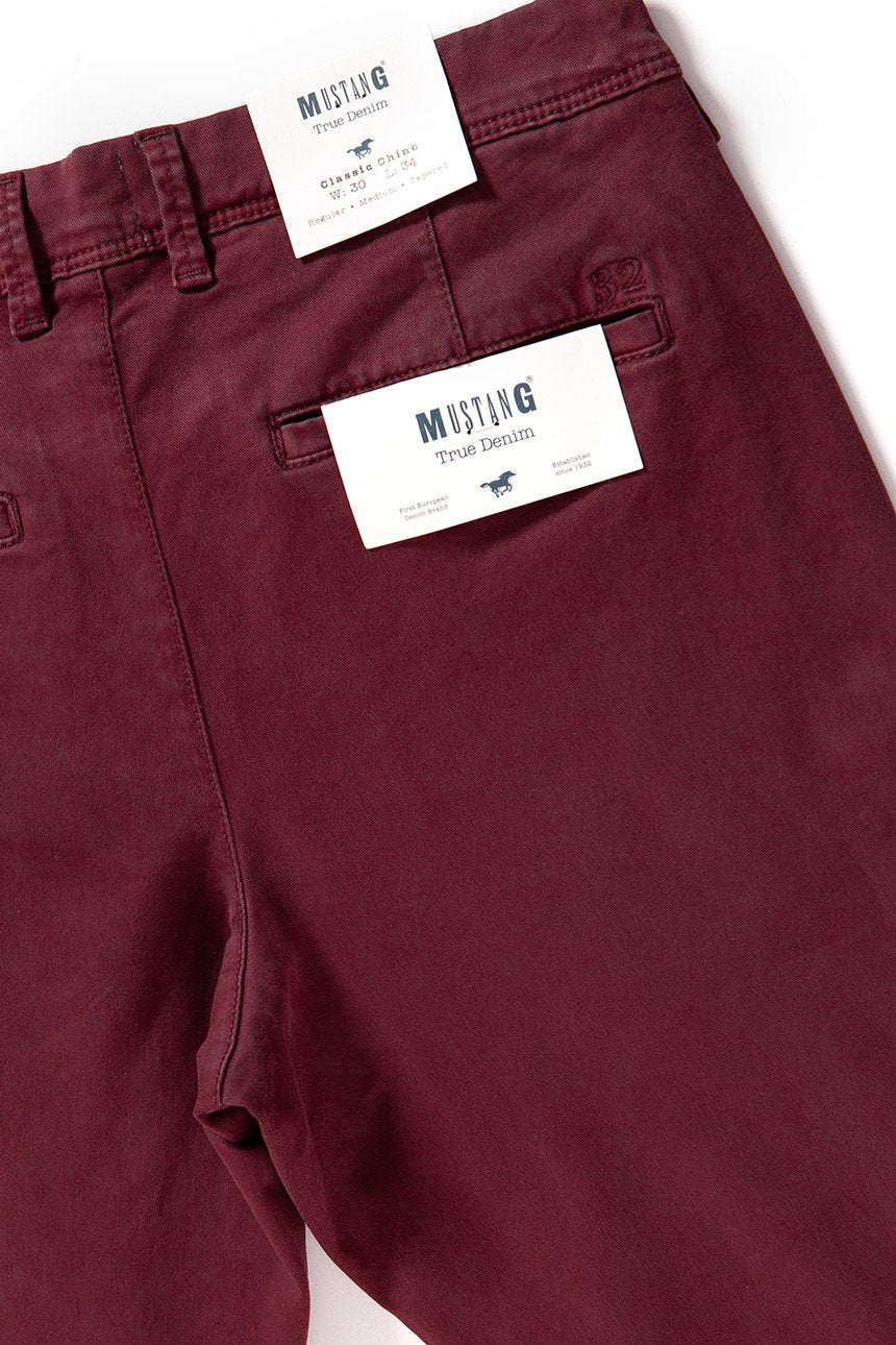 MUSTANG SPODNIE MĘSKIE Classic Chino CHOCOLATE TRUFFLE 1006674 7140