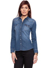 MUSTANG Iconic Denim Blouse stone 4563 5768 072