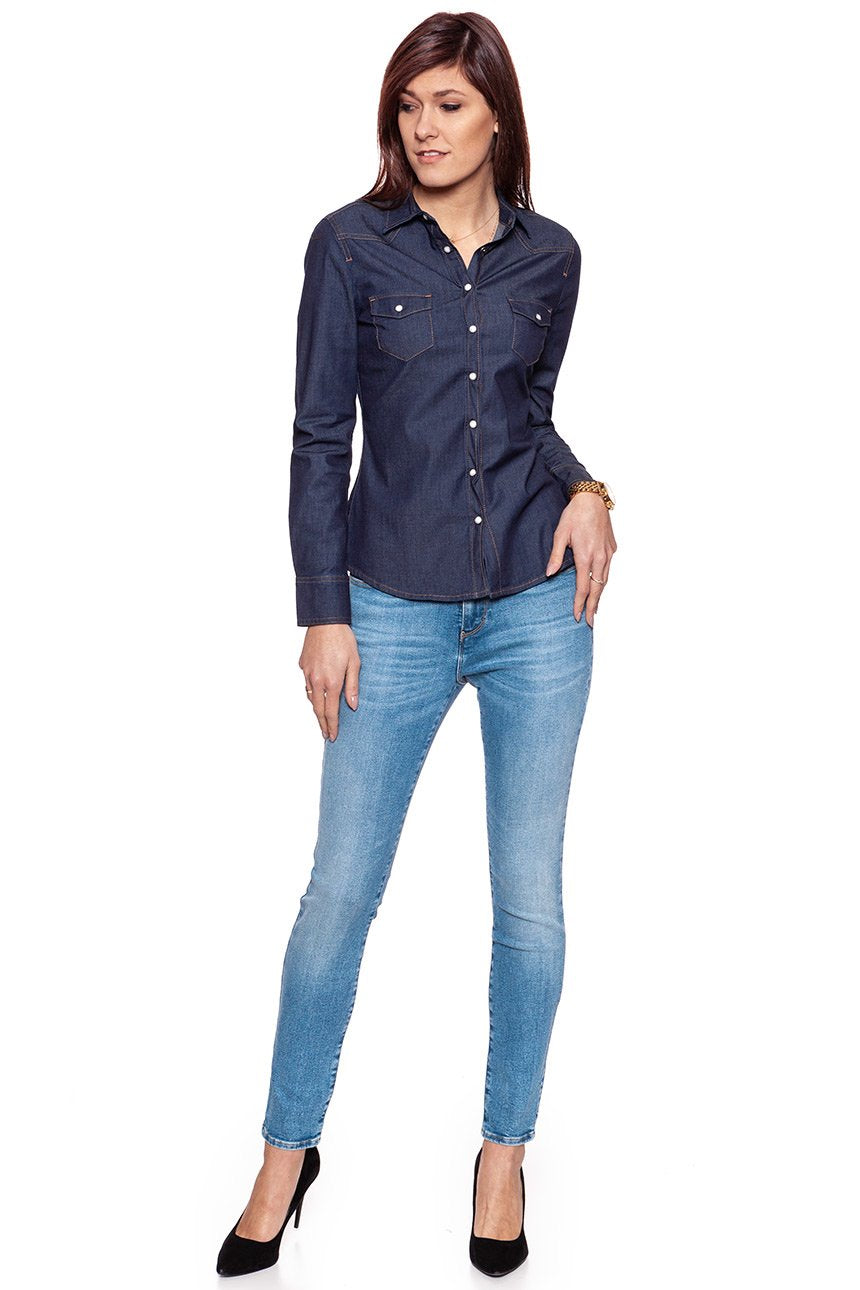 KOSZULA JEANSOWA DAMSKA MUSTANG Iconic Denim Blouse Rinse 4563 5768 096