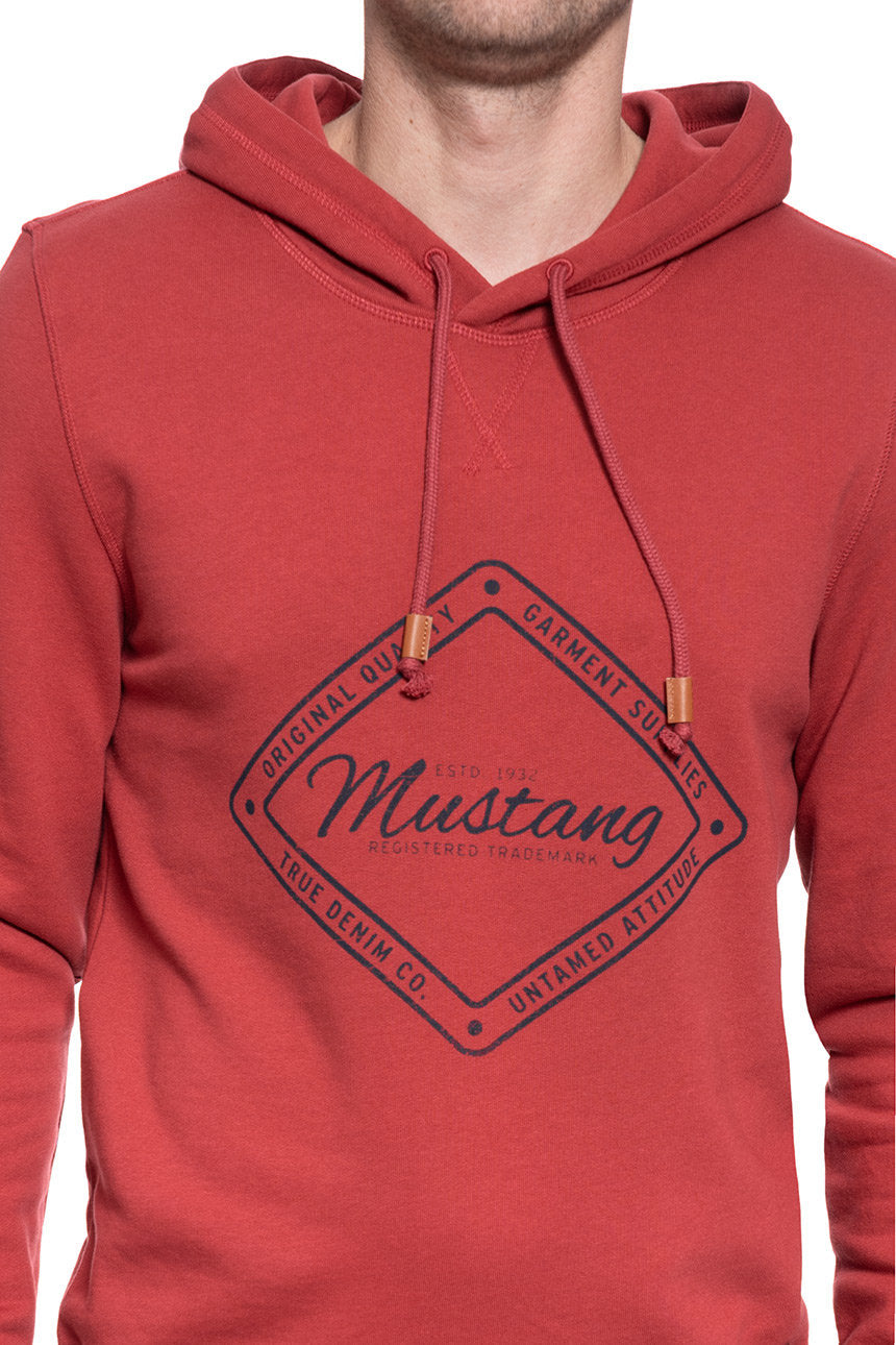 BLUZA MUSTANG MĘSKA Printed Hoodie GARNET 1006368 7146