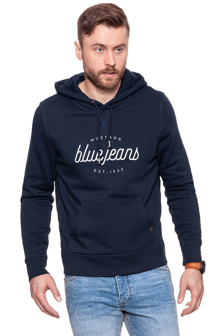 BLUZA MUSTANG MĘSKA Basic Hoodie DARK SAPPHIRE 1006433 4136