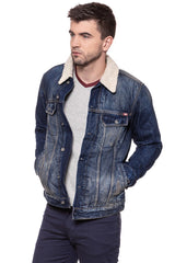 MUSTANG New York Shearling MĘSKA KURTKA SHERPA JEANSOWA DENIM BLUE 1006704 5000 984