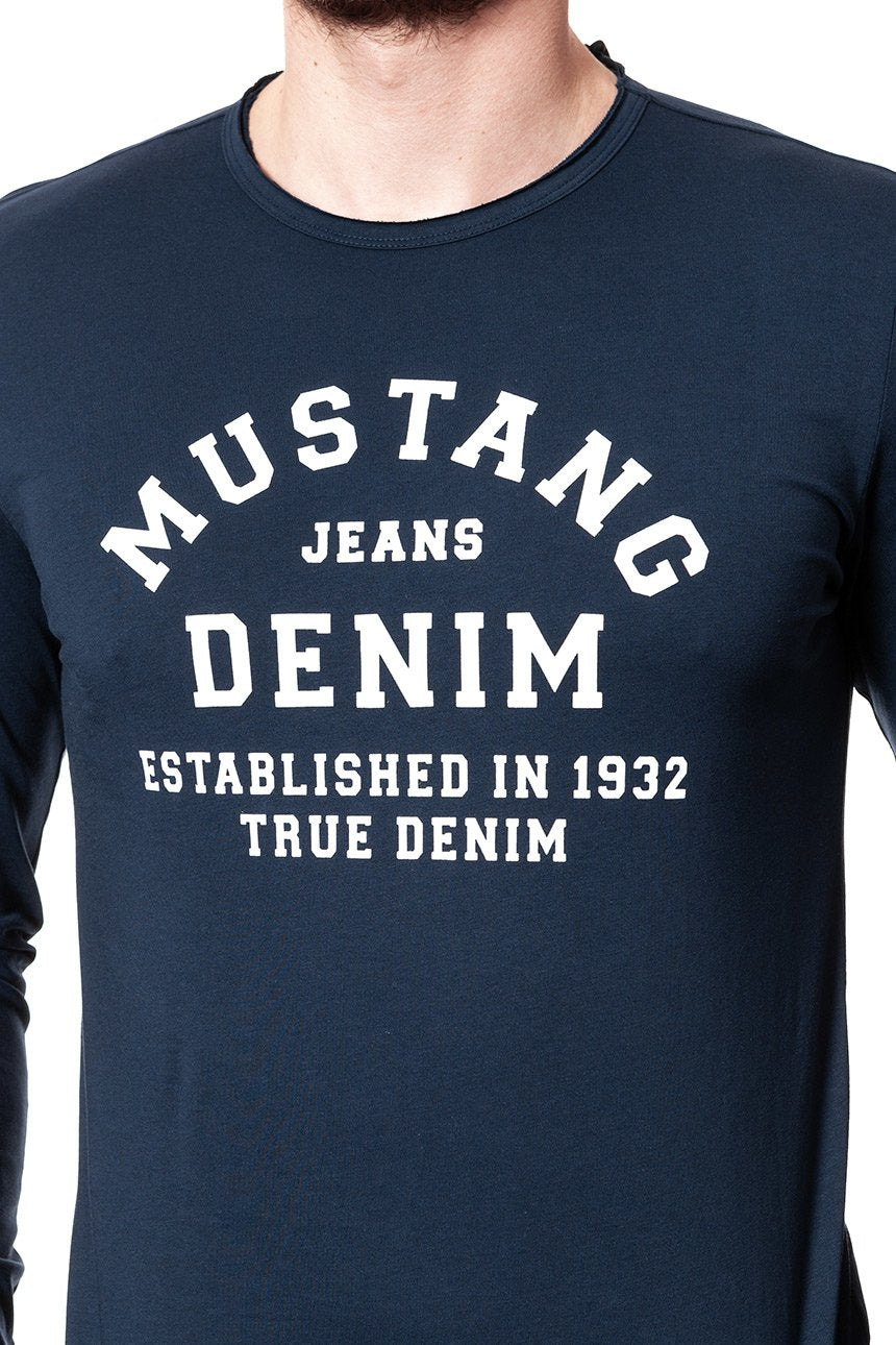 LONGSLEEVE MUSTANG PRINTED LONGSLEEVE DARK SAPPHIRE 1006839 4136