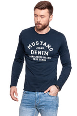 LONGSLEEVE MUSTANG PRINTED LONGSLEEVE DARK SAPPHIRE 1006839 4136