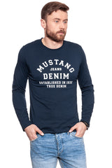 LONGSLEEVE MUSTANG PRINTED LONGSLEEVE DARK SAPPHIRE 1006839 4136