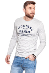 LONGSLEEVE MUSTANG PRINTED LONGSLEEVE MID GREY MELANGE 1006839 4140