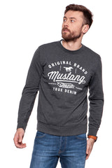 MUSTANG Logo Sweatshirt ANTHRA MELANGE 1007226 4151