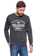 MUSTANG Logo Sweatshirt ANTHRA MELANGE 1007226 4151