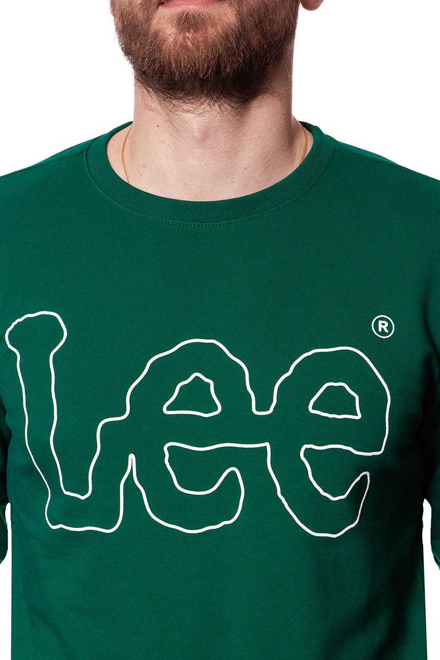 BLUZA MĘSKA LEE OUTLINE LOGO SWS EVERGREEN L80FQVEBA