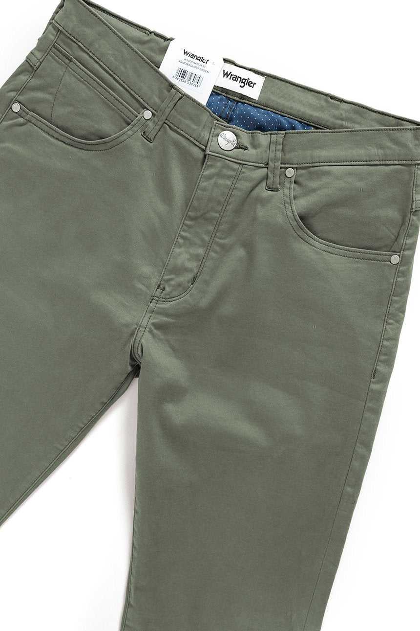 WRANGLER SPODNIE MĘSKIE ARIZONA DUSTY GREEN W12ORW457