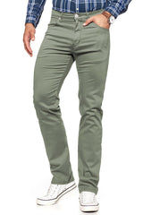 WRANGLER SPODNIE MĘSKIE ARIZONA DUSTY GREEN W12ORW457