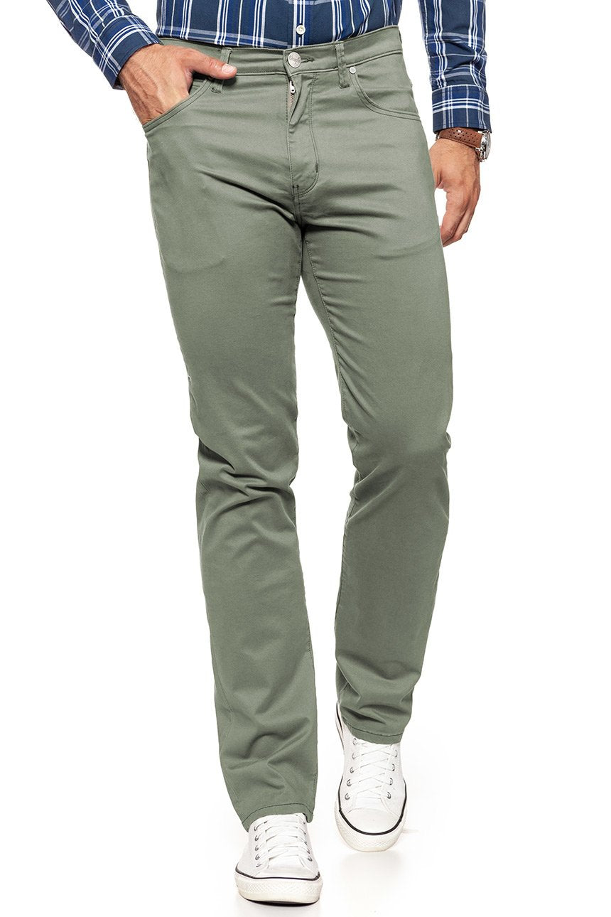 WRANGLER SPODNIE MĘSKIE ARIZONA DUSTY GREEN W12ORW457