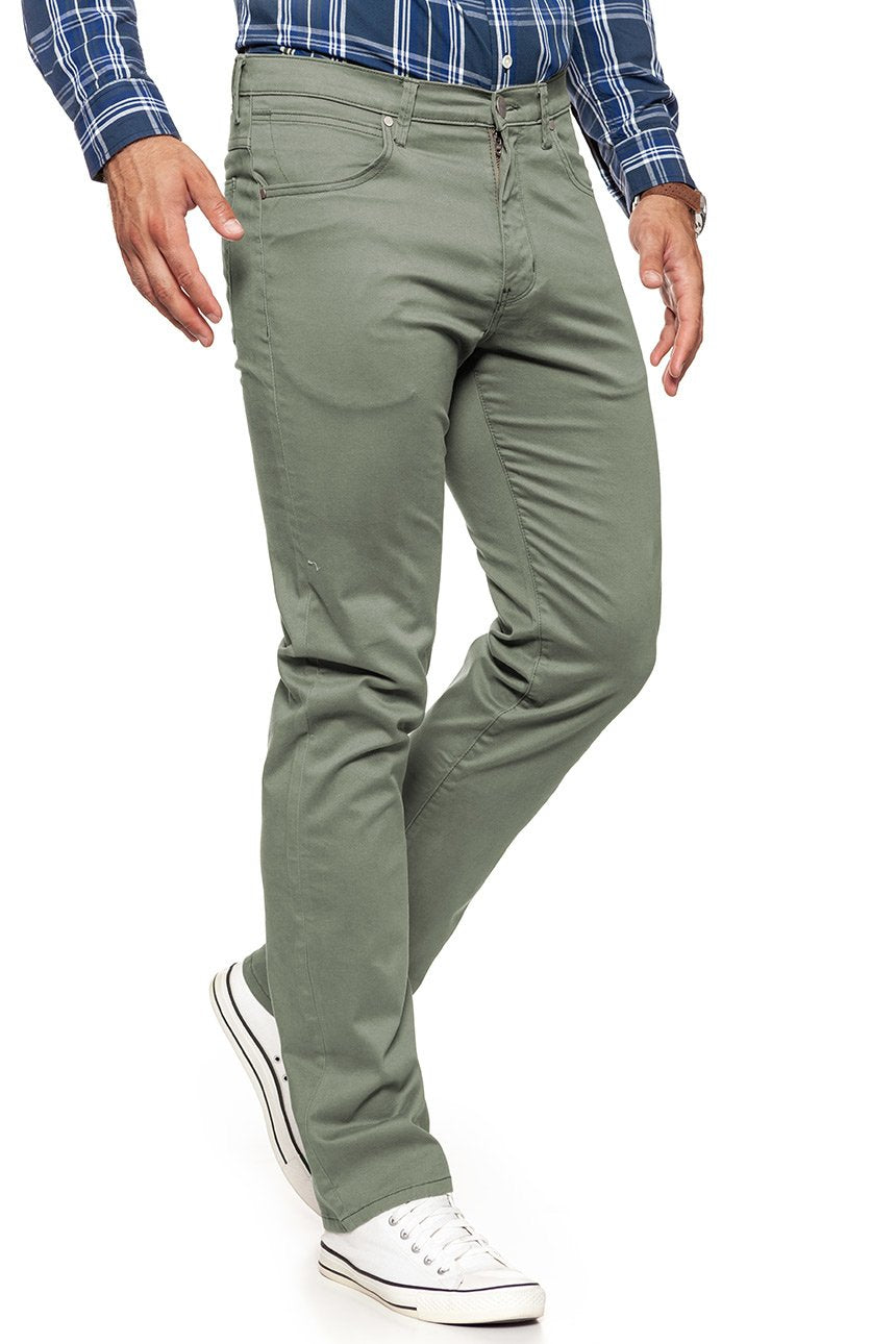 WRANGLER SPODNIE MĘSKIE ARIZONA DUSTY GREEN W12ORW457