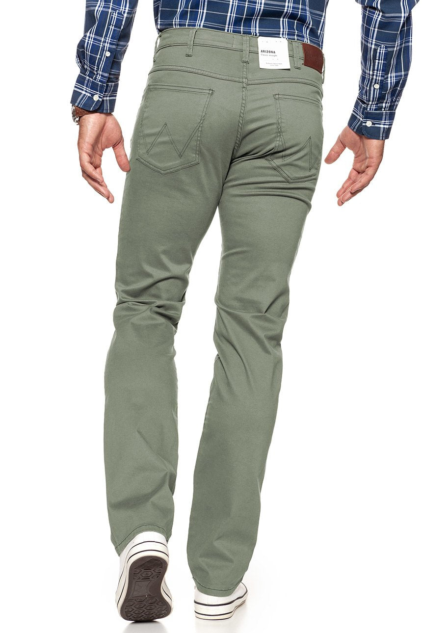 WRANGLER SPODNIE MĘSKIE ARIZONA DUSTY GREEN W12ORW457