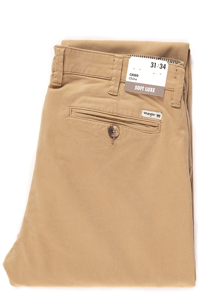 WRANGLER SPODNIE MĘSKIE CHINO GOLDEN SAND W16LRN223