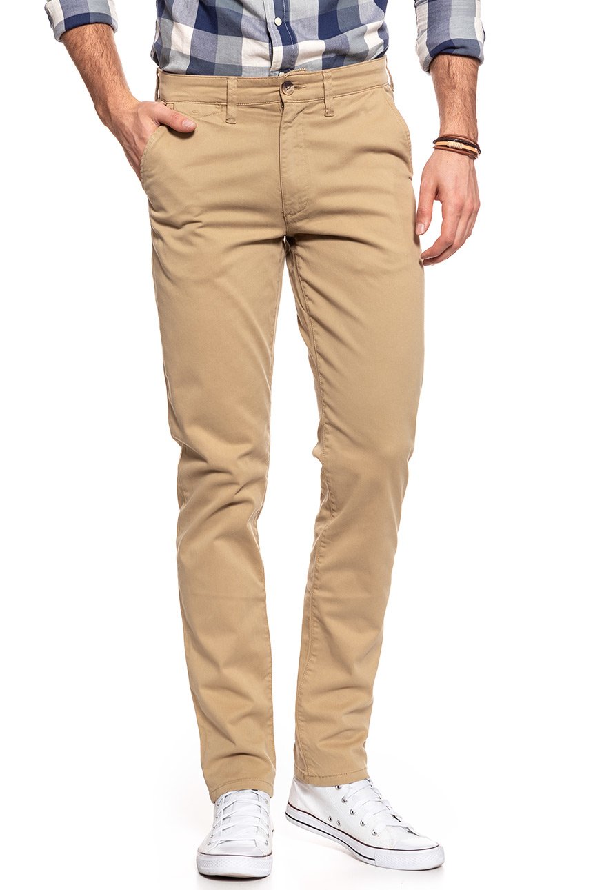 WRANGLER SPODNIE MĘSKIE CHINO GOLDEN SAND W16LRN223