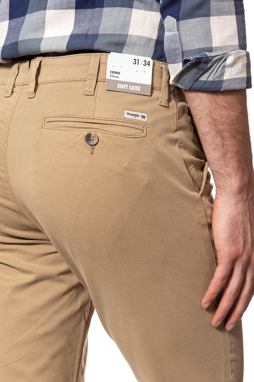 WRANGLER SPODNIE MĘSKIE CHINO GOLDEN SAND W16LRN223