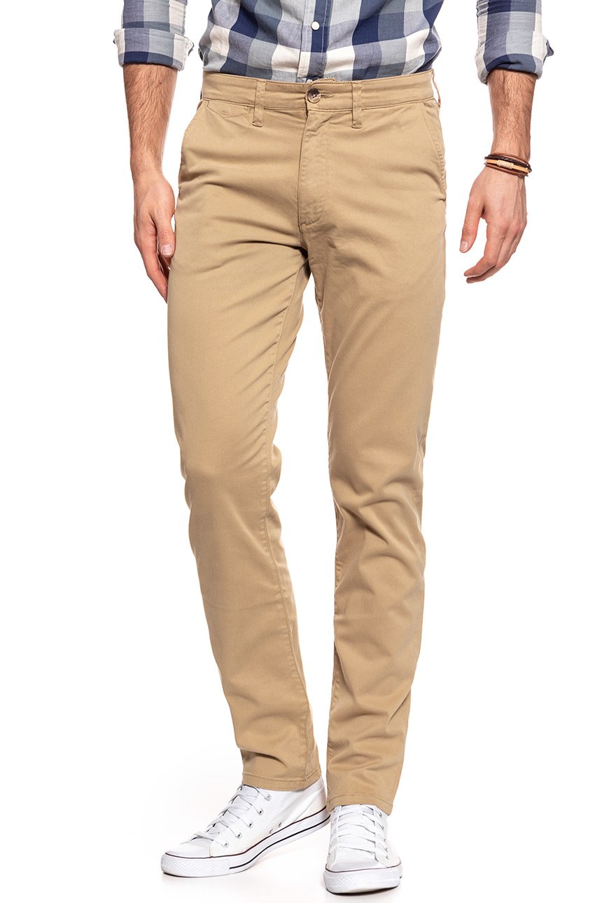 WRANGLER SPODNIE MĘSKIE CHINO GOLDEN SAND W16LRN223