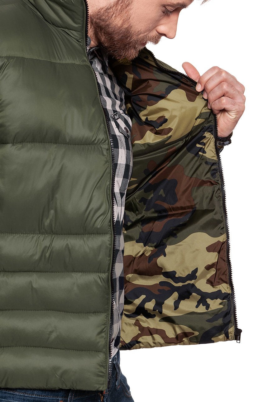 MĘSKI BEZRĘKAWNIK WRANGLER PUFFER VEST DUSTY OLIVE W4723X445