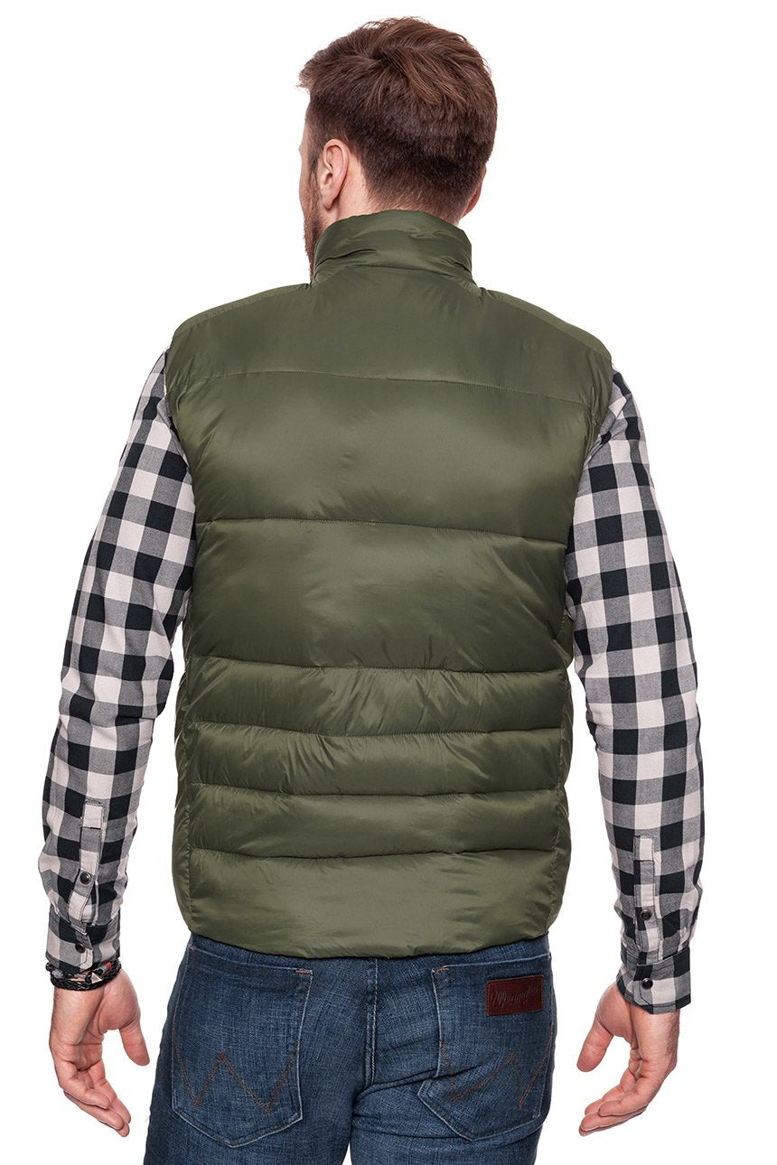 MĘSKI BEZRĘKAWNIK WRANGLER PUFFER VEST DUSTY OLIVE W4723X445