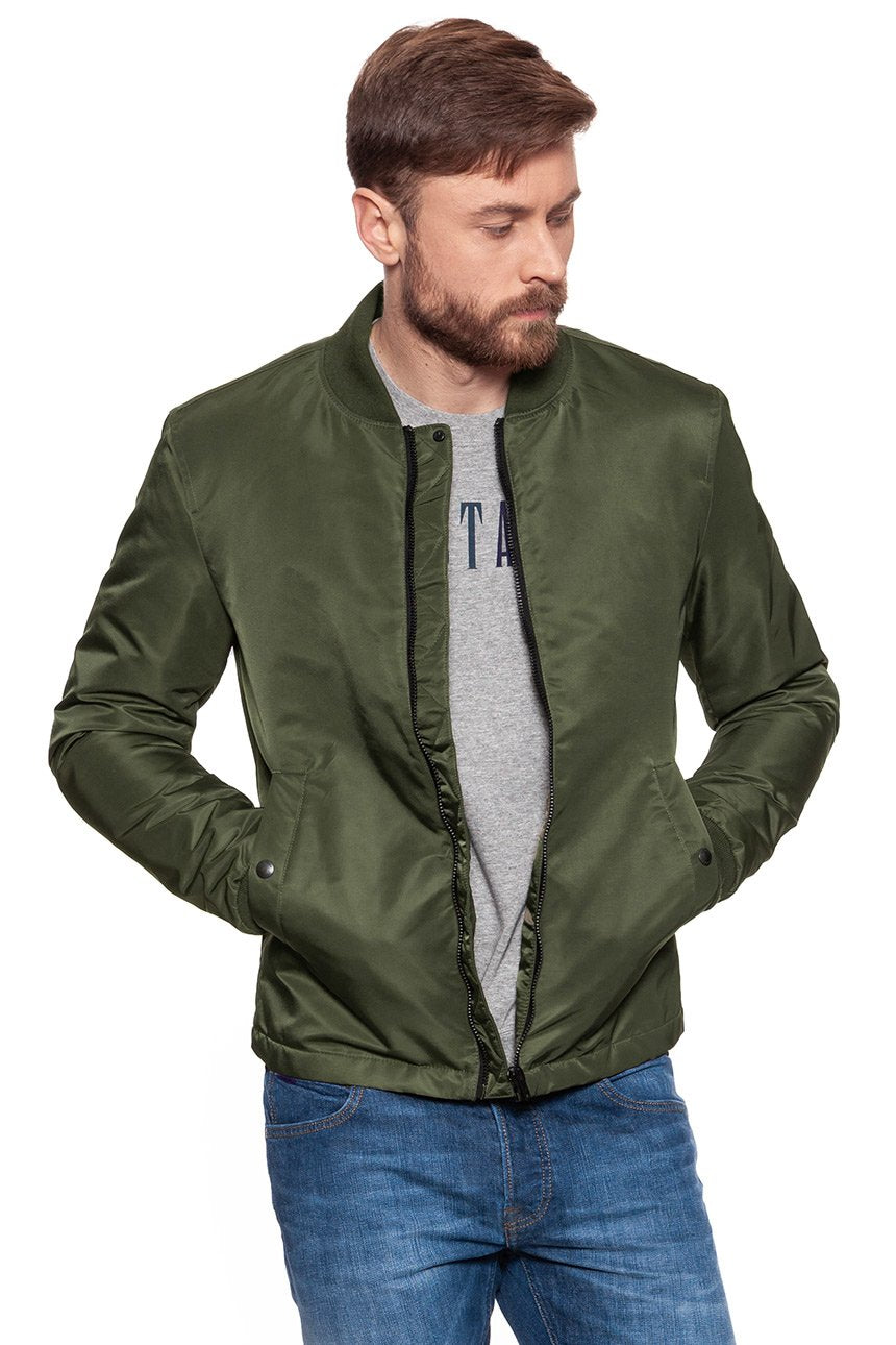 KURTKA WRANGLER STRAIGHT BOMBER DUSTY OLIVE W4743WT45