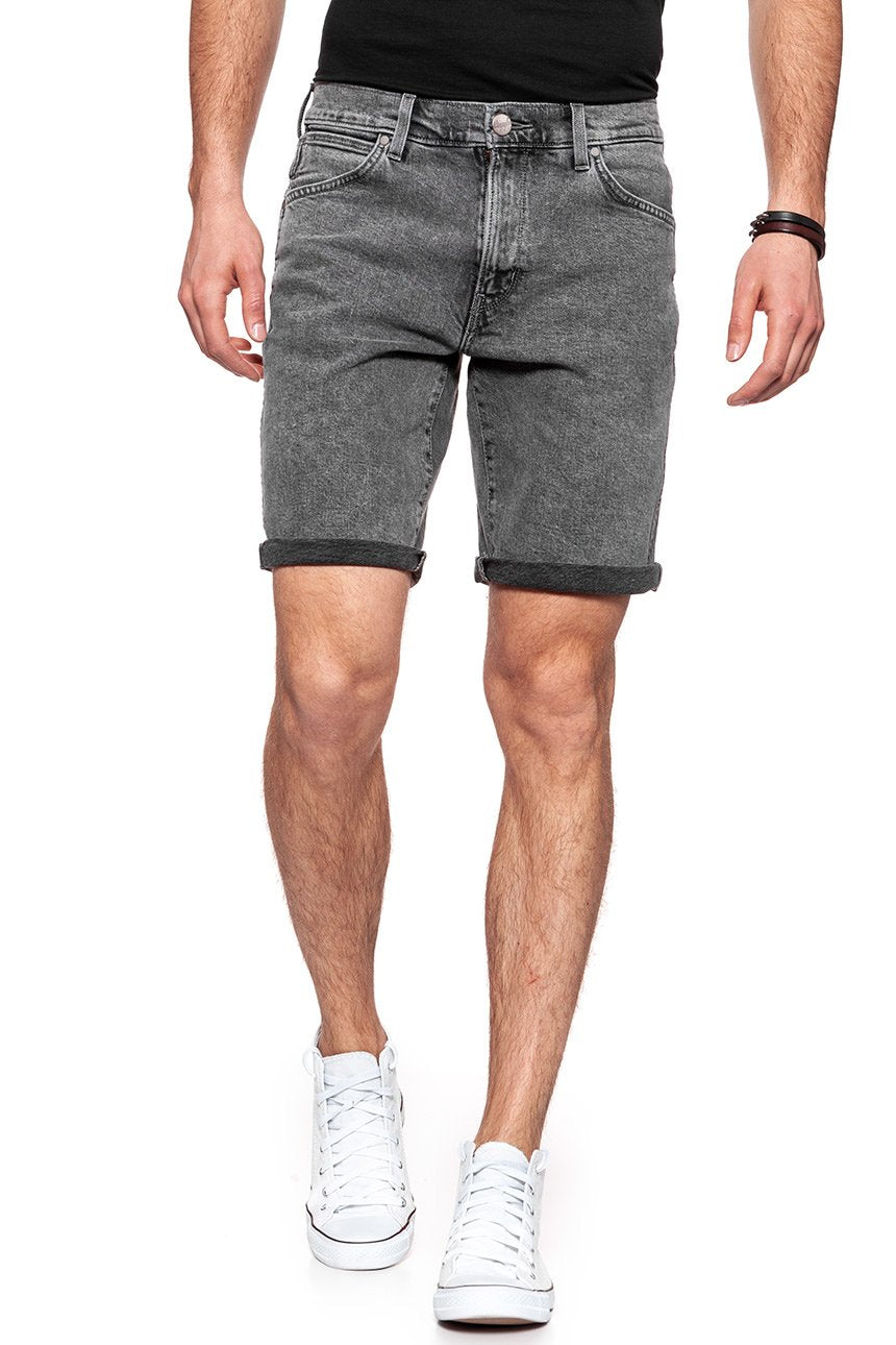 KRÓTKIE SPODENKI WRANGLER DENIM SHORT  BLEACHED BLACK W14CRA24P