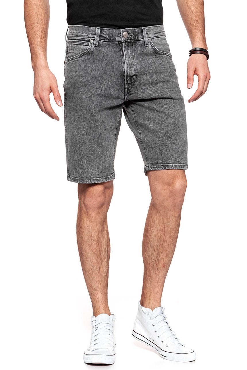 KRÓTKIE SPODENKI WRANGLER DENIM SHORT  BLEACHED BLACK W14CRA24P