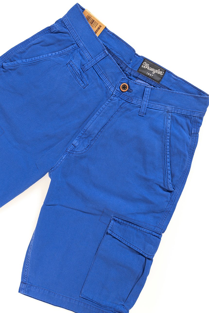 KRÓTKIE SPODENKI WRANGLER CARGO SHORTS BRIGHT BLUE W15DPW95R